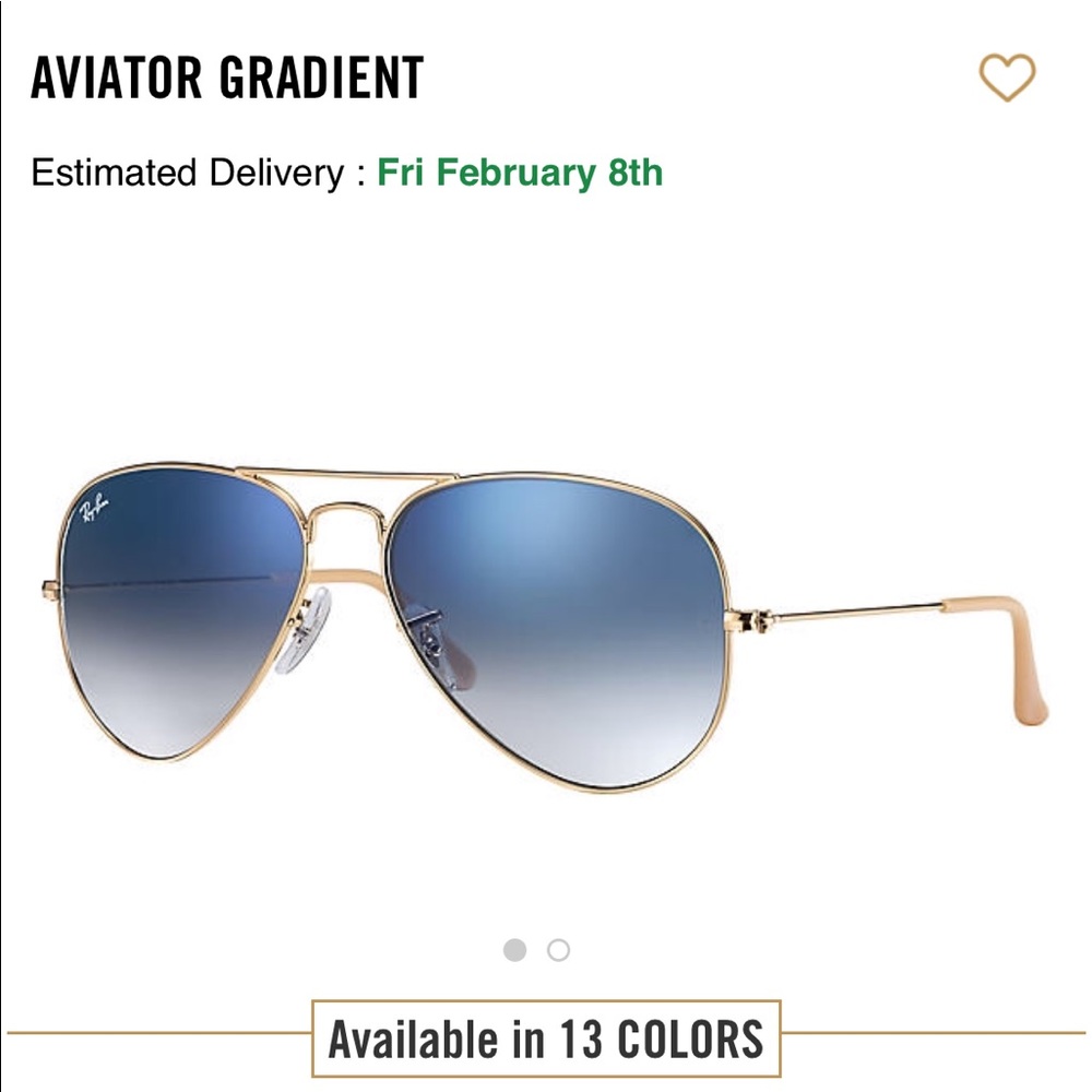 Ray Ban Aviator blue gradient sunglasses